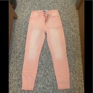 Celebrity pink jeans Bubble gum pink